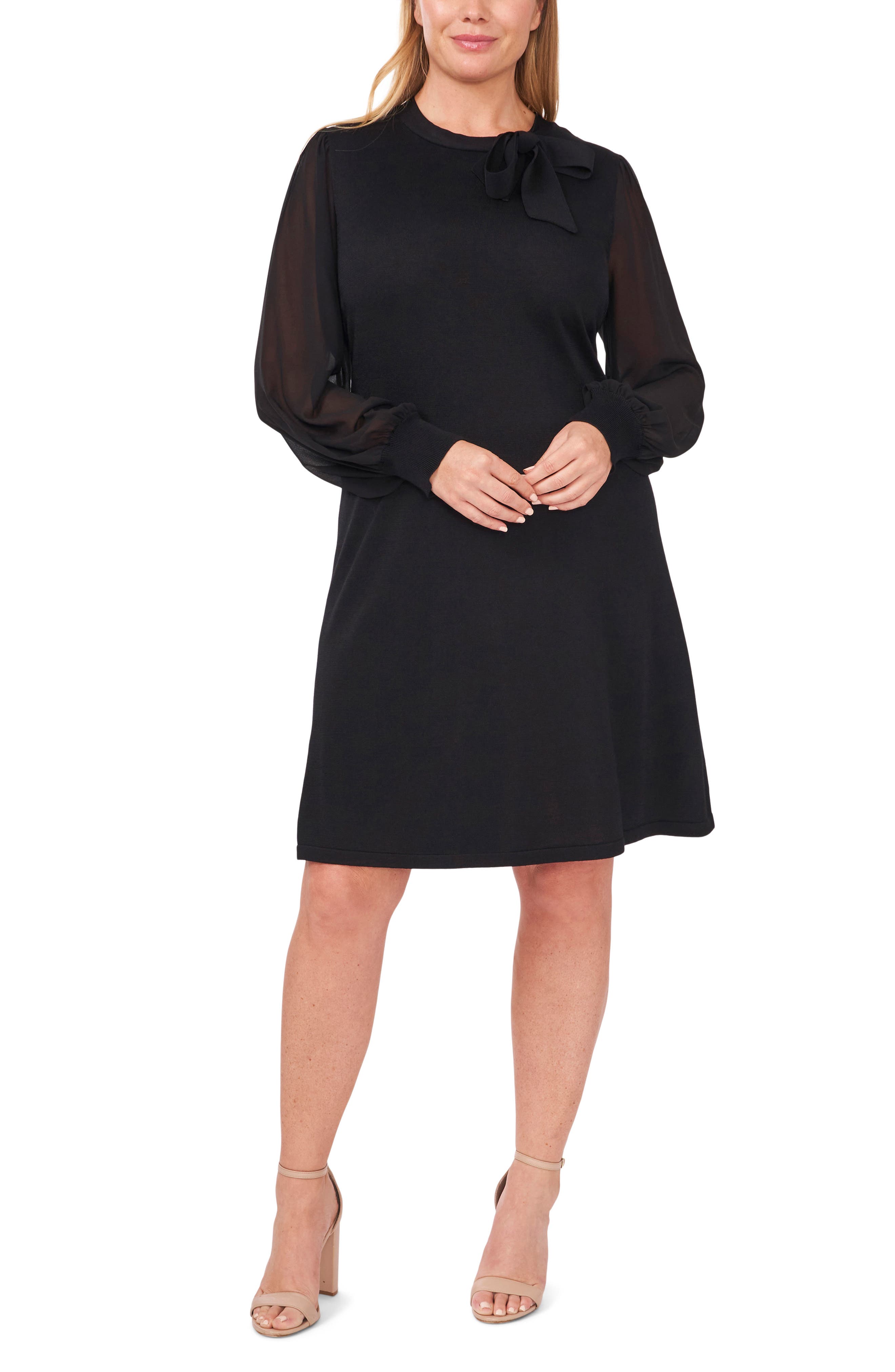 CECE NEW Women's Solid Ruffled Cold Shoulder Shift Dress TEDO